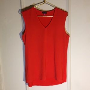 Vince Camuto tomato colored blouse